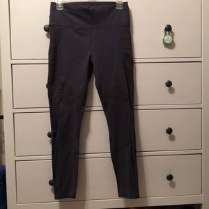 Fabletics Demi Lovato Dark Gray mesh leggings